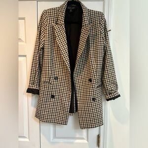 Rachel Zoe Black and White Checkered Blazer
